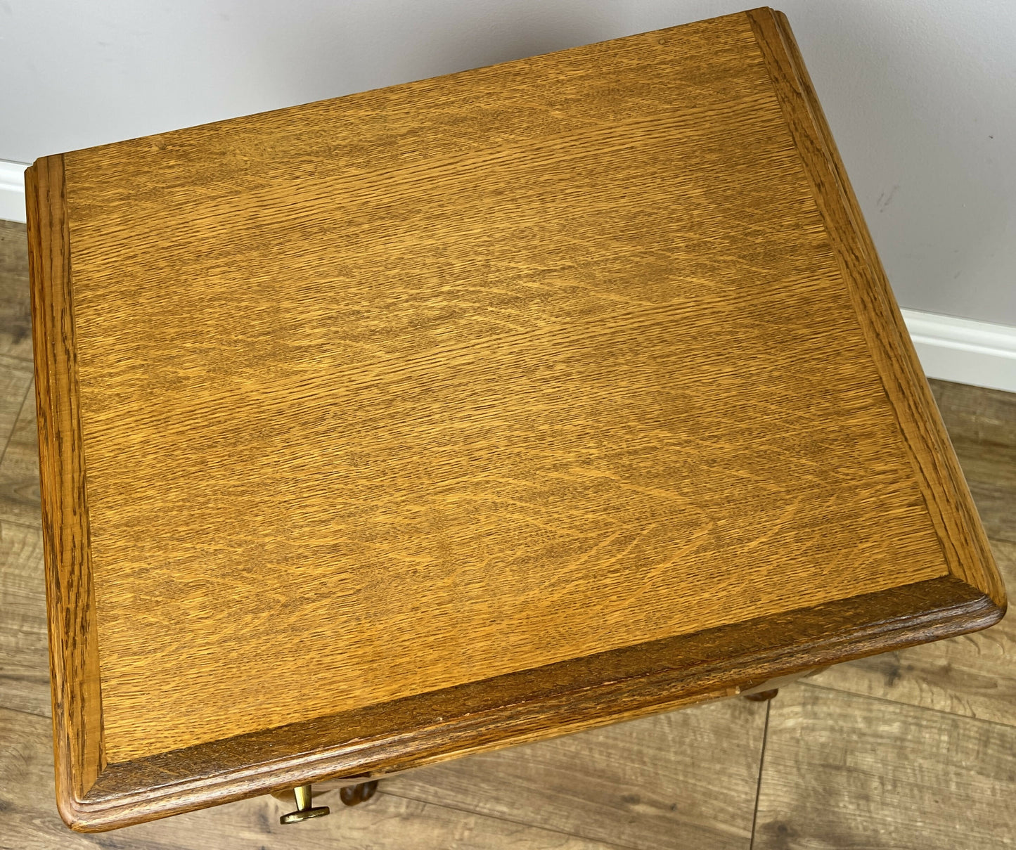 Pair of Bedside Tables Vintage French Louis Oak Nightstands Cabinets LOT 6297