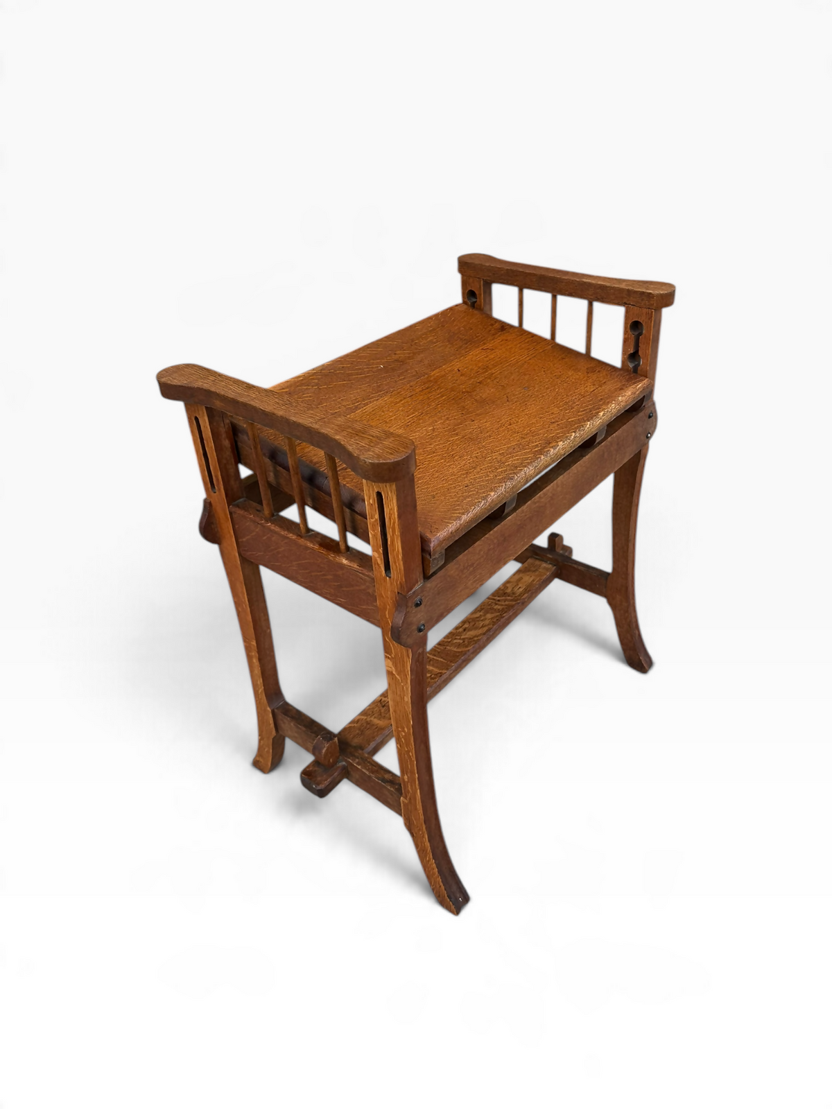 Arts and Crafts period adjustable stool