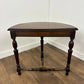 Antique Style Demi Lune Side Table on Reeded Supports