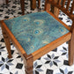 Arts and Crafts Dining Table and Liberty Chairs in Solid Oak with Liberty Fabric