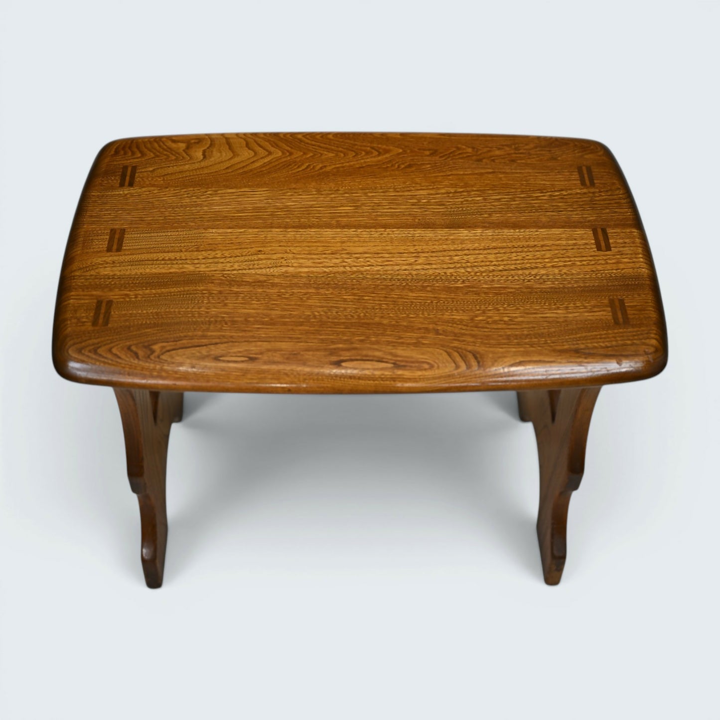 Ercol Nest Of Tables Golden Dawn Finish Vintage Ercol's Badge Elm FREE Delivery*