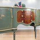 Green and gold vintage strongbow sideboard