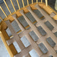 Vintage Mid Century Ercol Day Bed Sofa Elm & Beech Surfboard Back Beige Cushions