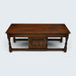 Old Charm Long Nest of Tables Solid Oak Coffee Table Tudor Brown FREE Delivery*