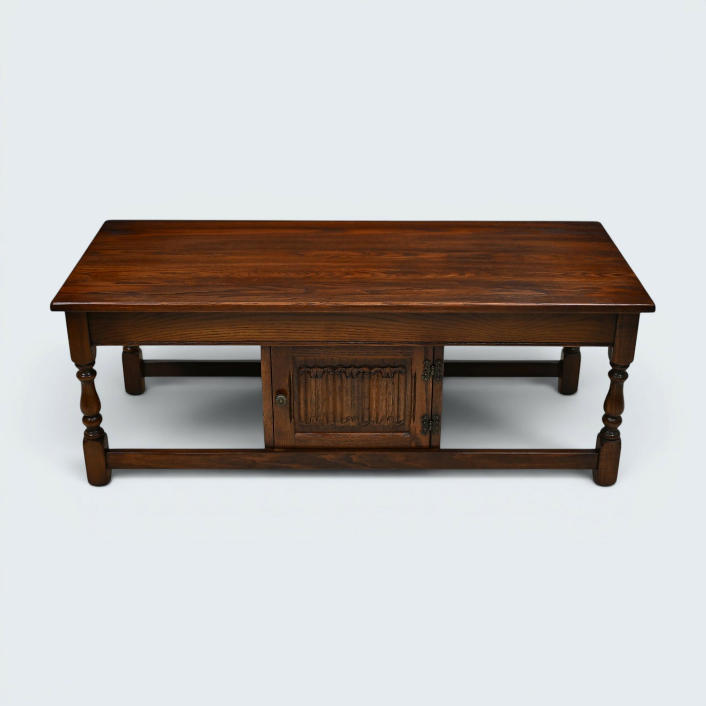 Old Charm Long Nest of Tables Solid Oak Coffee Table Tudor Brown FREE Delivery*