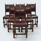 8 Old Charm Dining Chairs Studded Leather Upholstery Light Oak FREE UK Delivery*