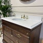 Width 102cm - Oak Vintage Bathroom Vanity Unit