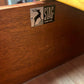 Mid Century Teak Stag Curved Triple Dressing Table