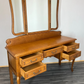 Dressing Table with Mirror Vintage French Louis Oak Vanity Makeup Table LOT 2757