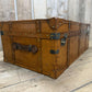 luxury tan leather coffee table trunk.