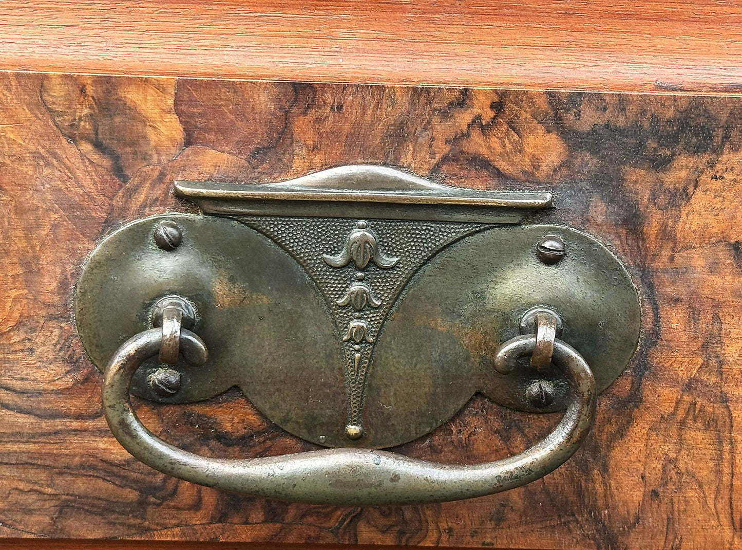 Edwardian Walnut Marble Top Washstand