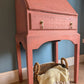 Vintage pink writing bureau
