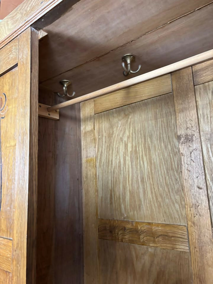 Edwardian Oak Wardrobe