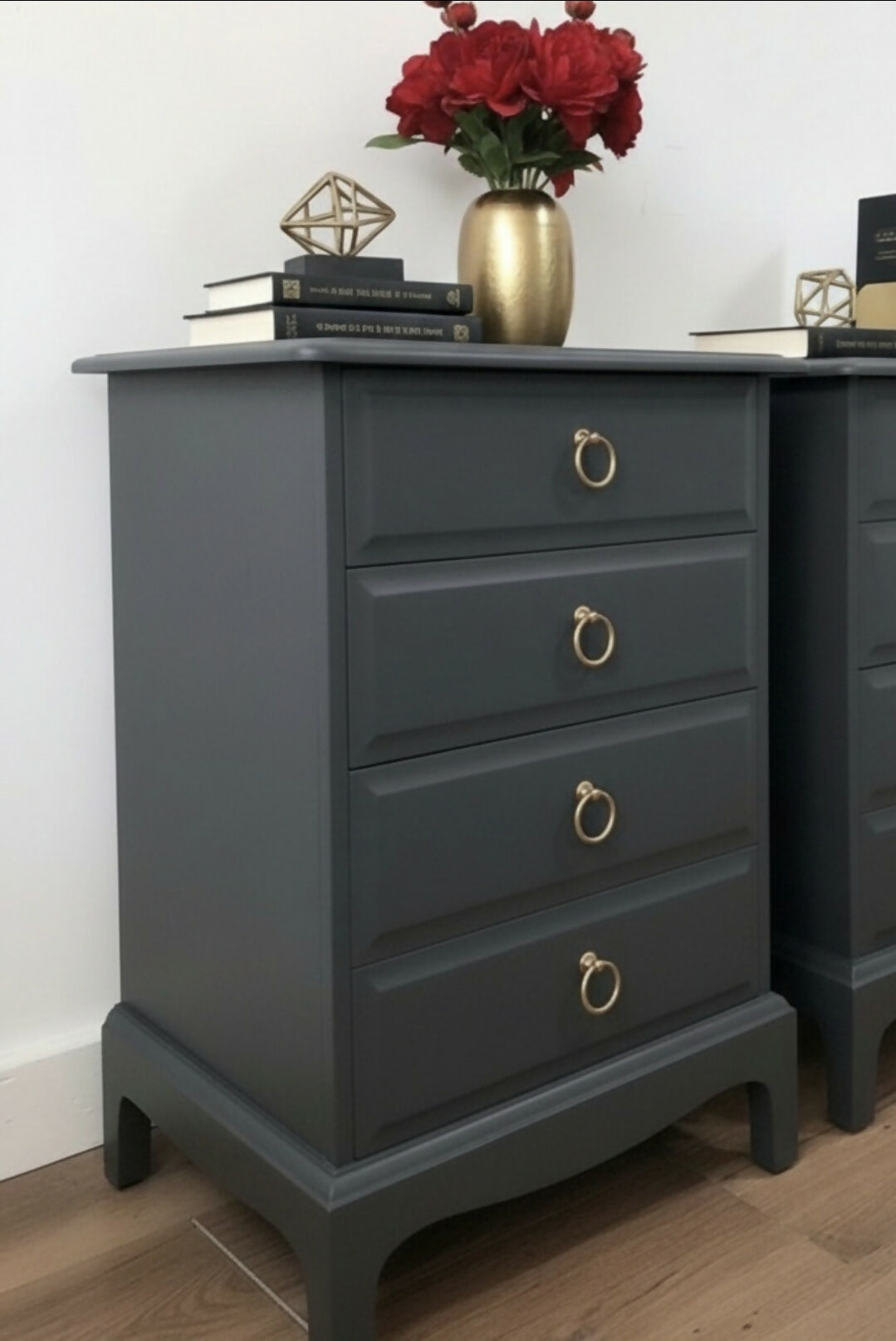 Stag minstrel dark grey bedside cabinets