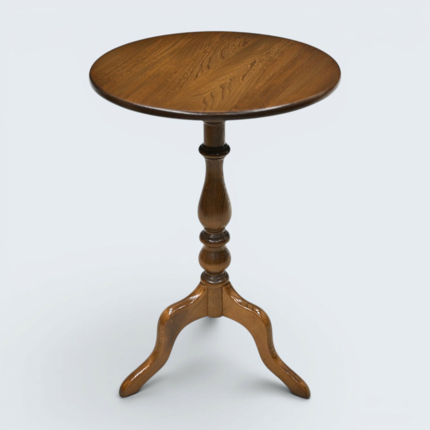 Ercol Pedestal Wine Table/Plant Stand Model 1106 Golden Dawn Round FREE Delivery