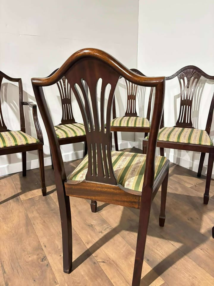 Set of Six Reproduction Mahogany Dining Chairs
