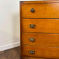 Vintage Oak Veneer Chest of Drawers