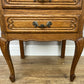Pair of Bedside Tables Vintage French Louis Oak Nightstands Cabinets LOT 6350