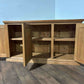 Contemporary Stripped Pine Three Door Cabinet