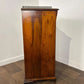 Edwardian Walnut Sheet Music Cabinet with Glass Door & Velvet-Lined Shelves