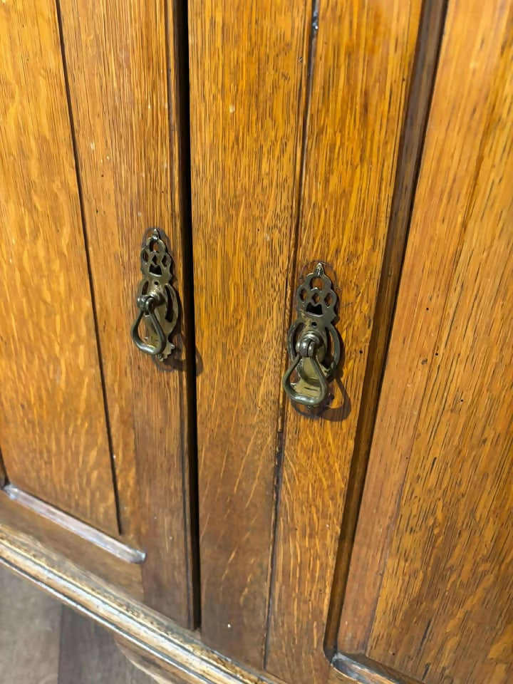 Victorian Golden Oak Library Bookcase