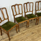 Dining Chairs Vintage French Louis Style Oak Set of 4 Upholstered Seats LOT 6347