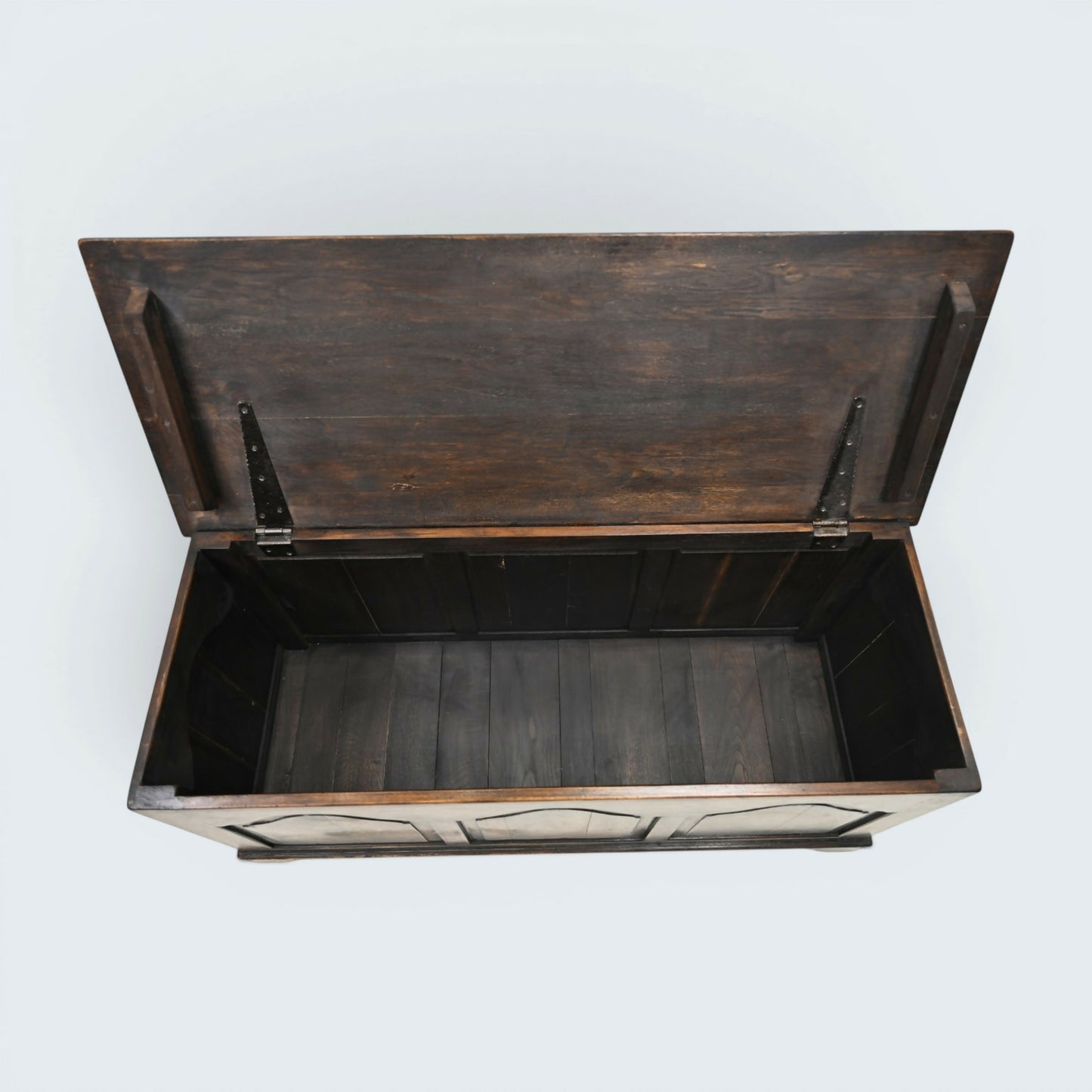 Oak Blanket Box /Chest Coffee Table Jacobean Style Lift Up Top FREE UK Delivery