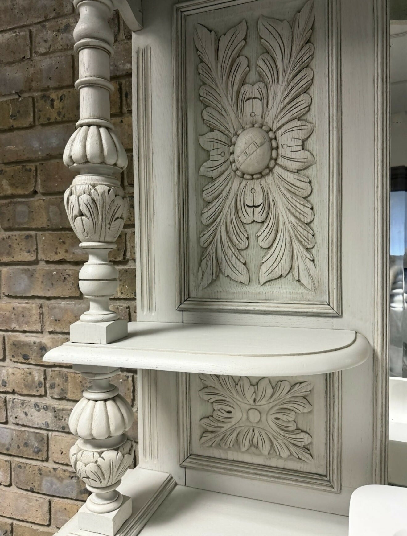 Victorian Dresser with ornate green man carvings.