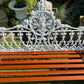 Coalbrookdale Style White Vintage Ornate Garden Bench