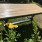 JAYCEE VINTAGE 1970s UPCYCLED COFFEE TABLE - SOLID OAK - GREY/NATURAL OAK TOP