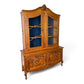 Bookcase Vintage French Louis Oak Glazed Display Cabinet Sideboard LOT 6546