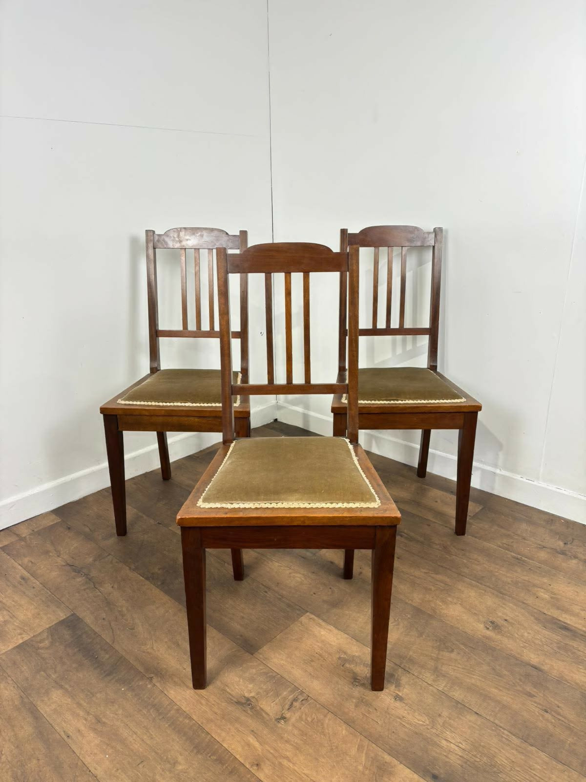 Edwardian Set of Three Mahogany Bedroom Chairs