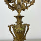 Candelabra Antique French Style Brass Marble Five Arm Candle Holder LOT 6488