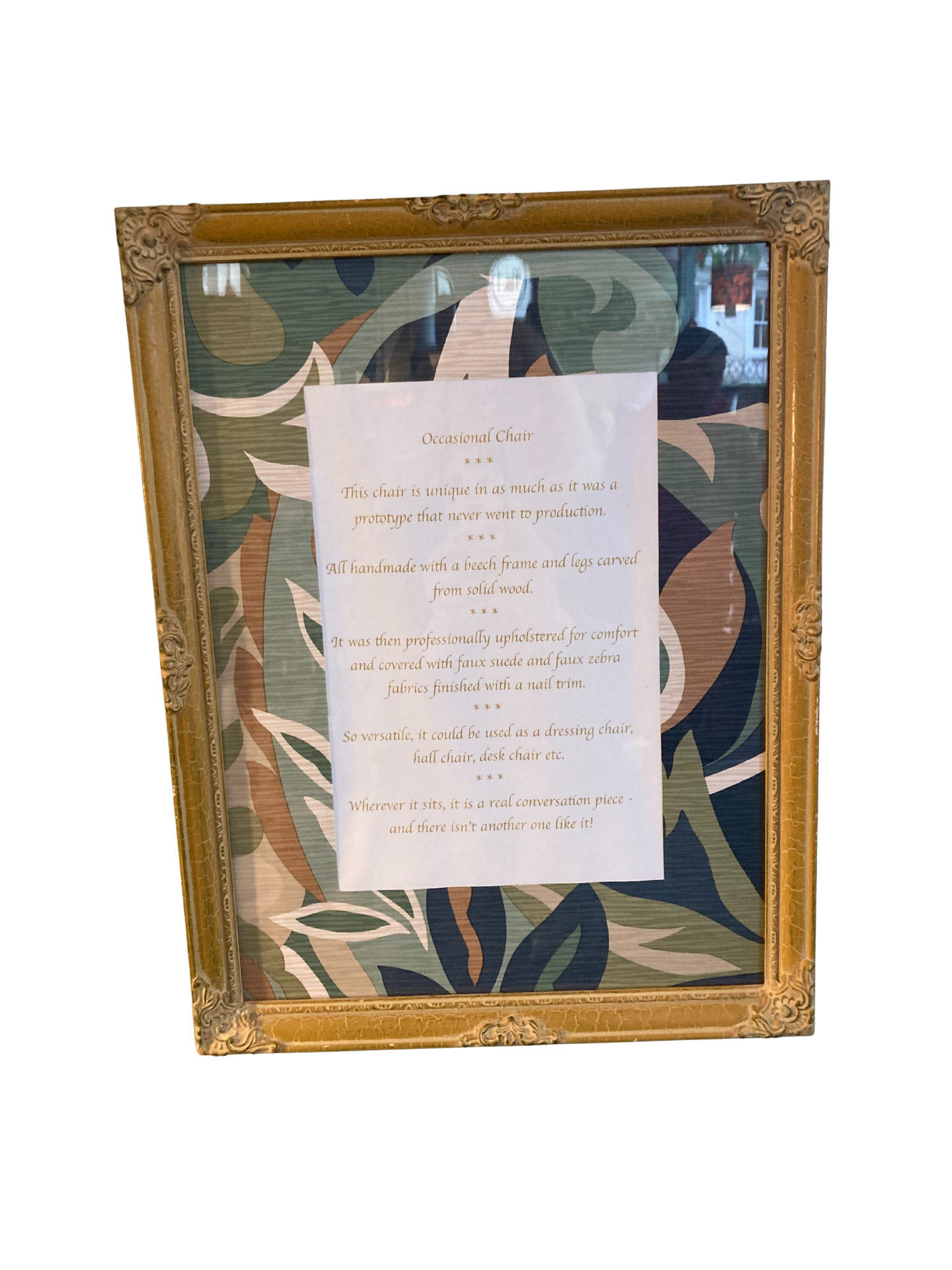 Occasional Zebra Chair – Statement Animal Print Accent Seat