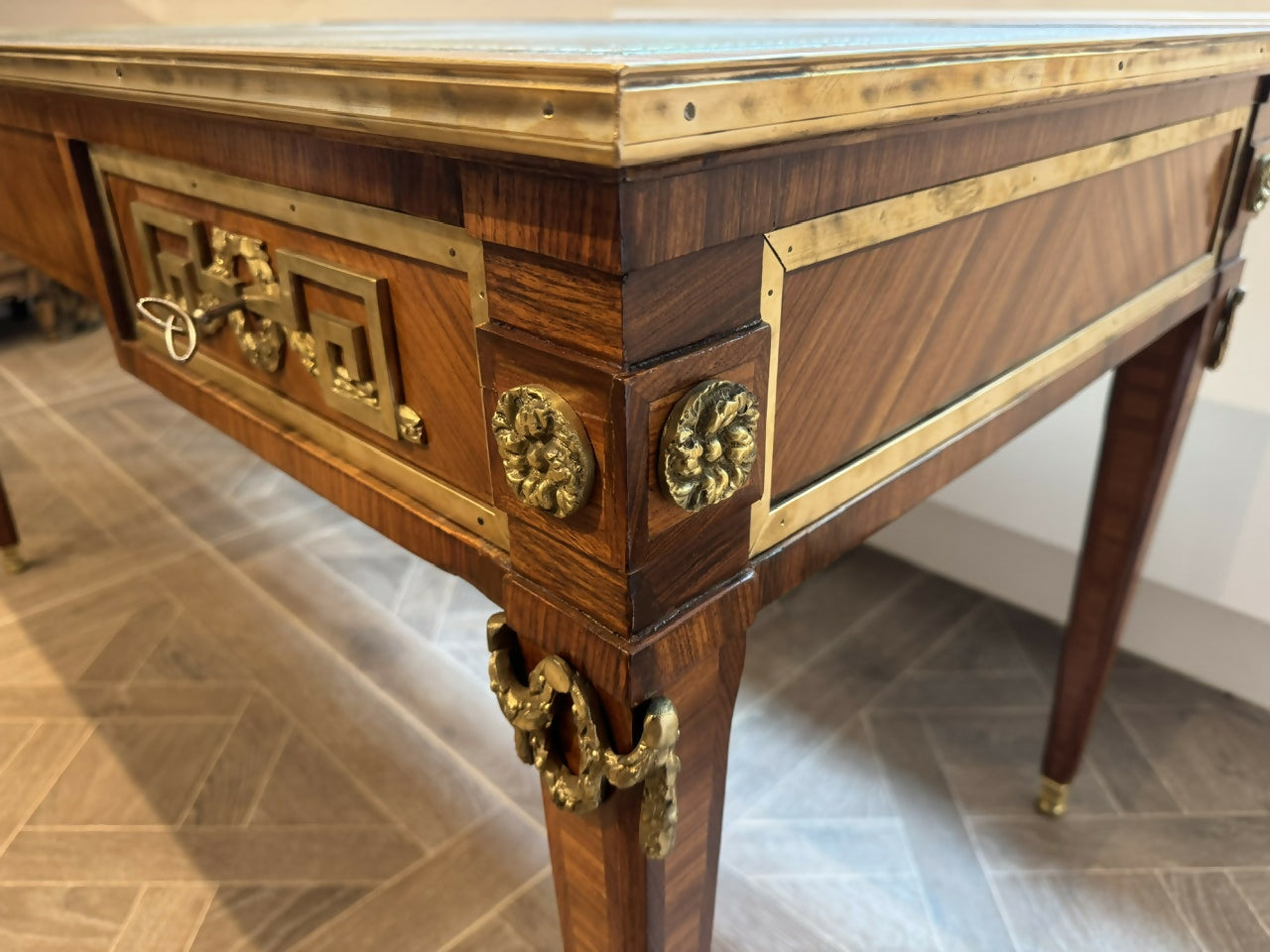 Fine Quality French Leather Top Writing Desk
