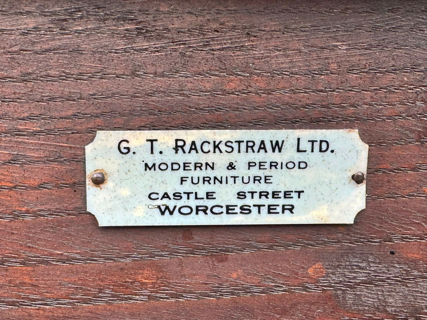 Carved Oak Blanket Box / Trunk G,T. Rackstraw of Worcester
