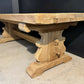 Large Extendable Bleached Oak Farmhouse Dining Table