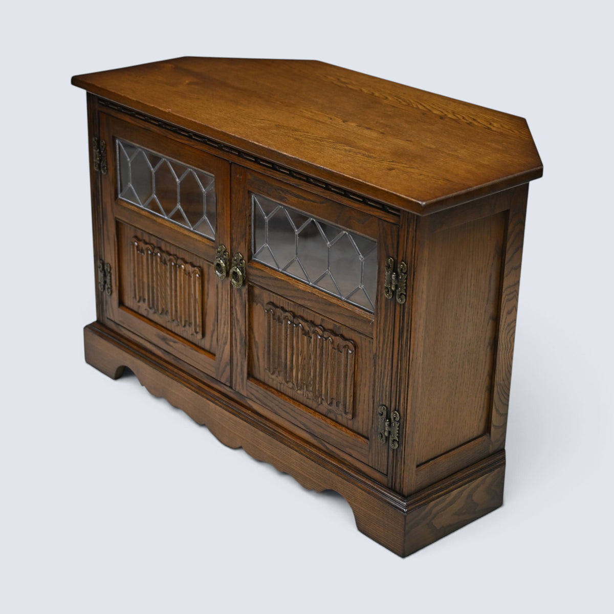 Old Charm Corner TV/Video Cabinet Light Oak Finish Model 2264 FREE UK Delivery*