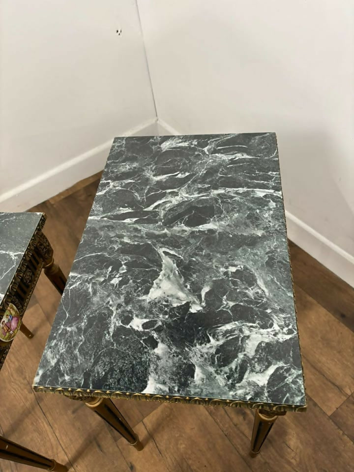 Vintage French Style Nest of Two Tables