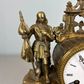 Mantel Clock Antique French Japy Frères Gilt Bronze Figure Clock LOT 3602