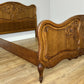 Bed Vintage French Louis XVI Oak Double Bed Frame Carved Headboard LOT 6375
