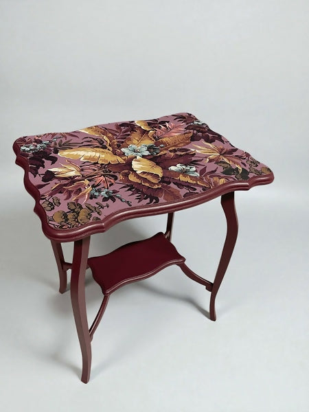 Vintage side table , lamp table , console table Art