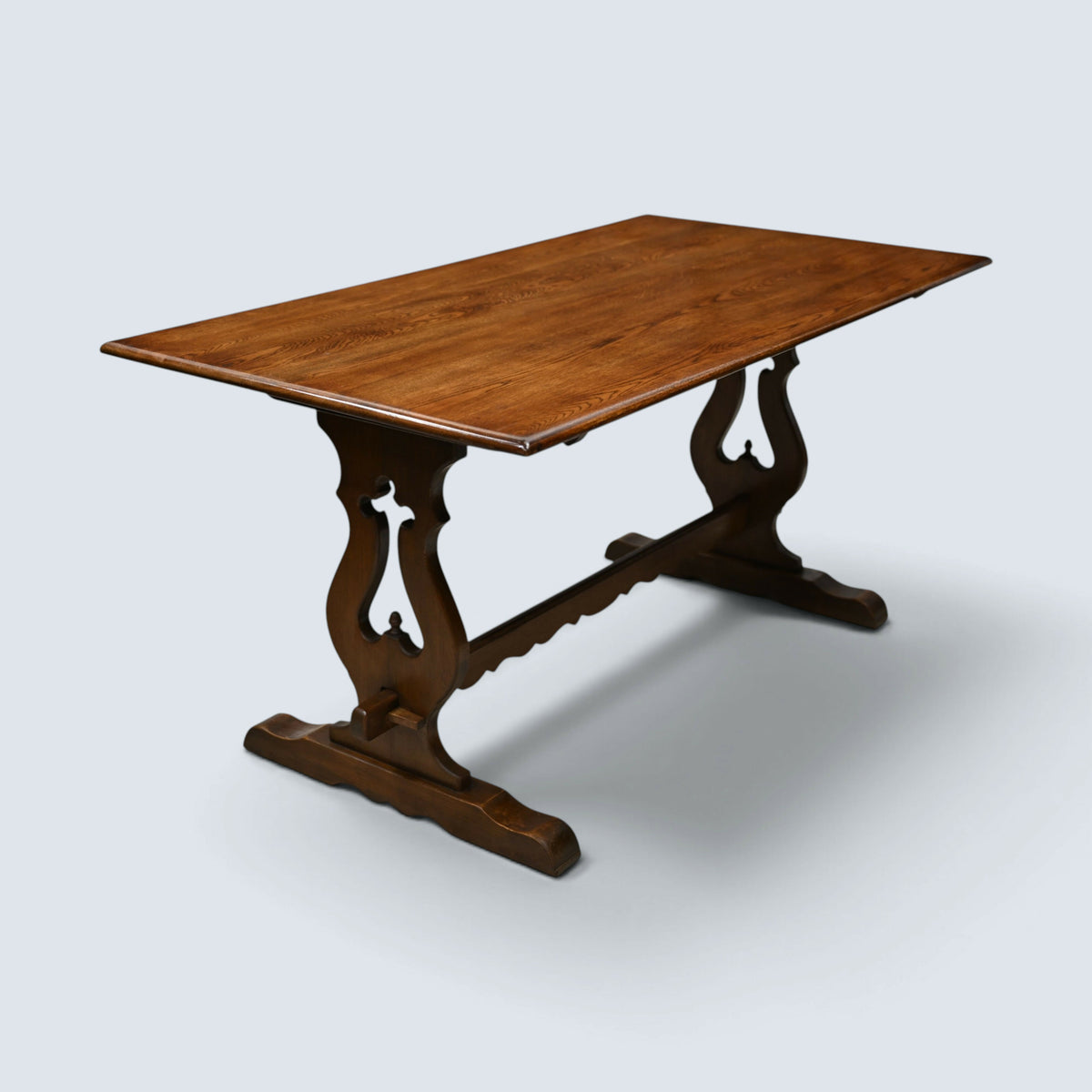 Old Charm Oak Dining Table Light Oak Finish Refectory Plank Top FREE UK Delivery