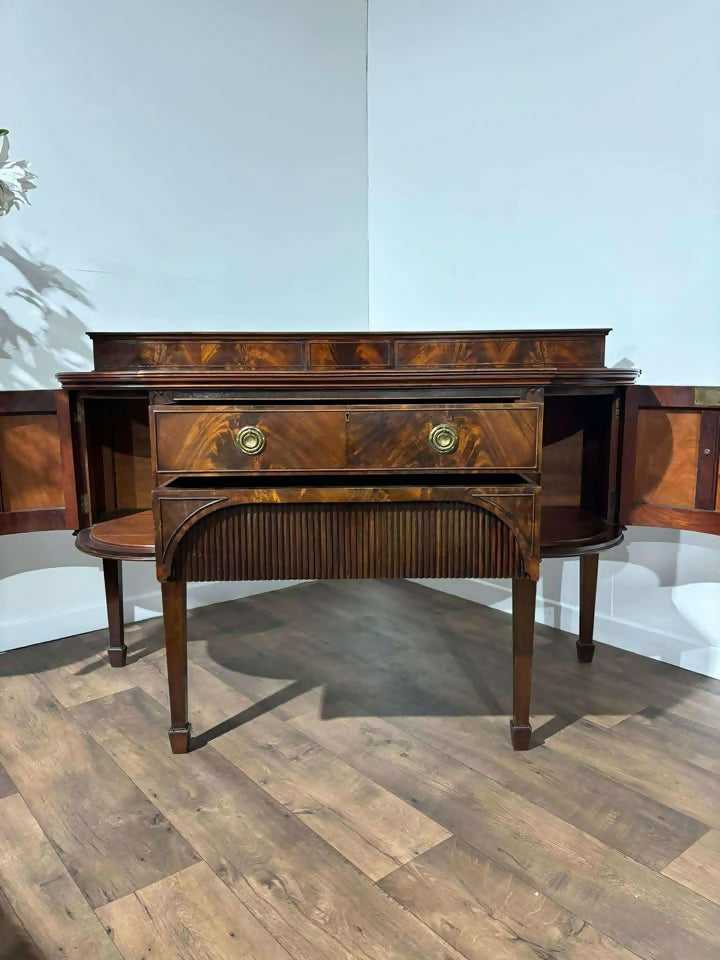 Regency Style Mahogany Galleried Sideboard
