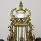 Clock Antique Louis XV Brass Marble Garniture Set With Candelabras LOT 6026