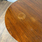 Antique Oak Round Console Table On Triform Base