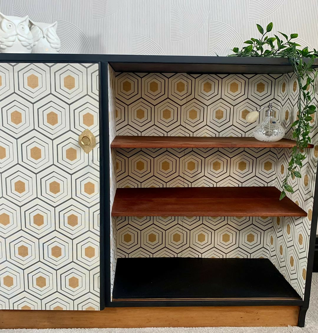 SOLD Vintage Retro 1955 Castle Furniture bookcase/sideboard