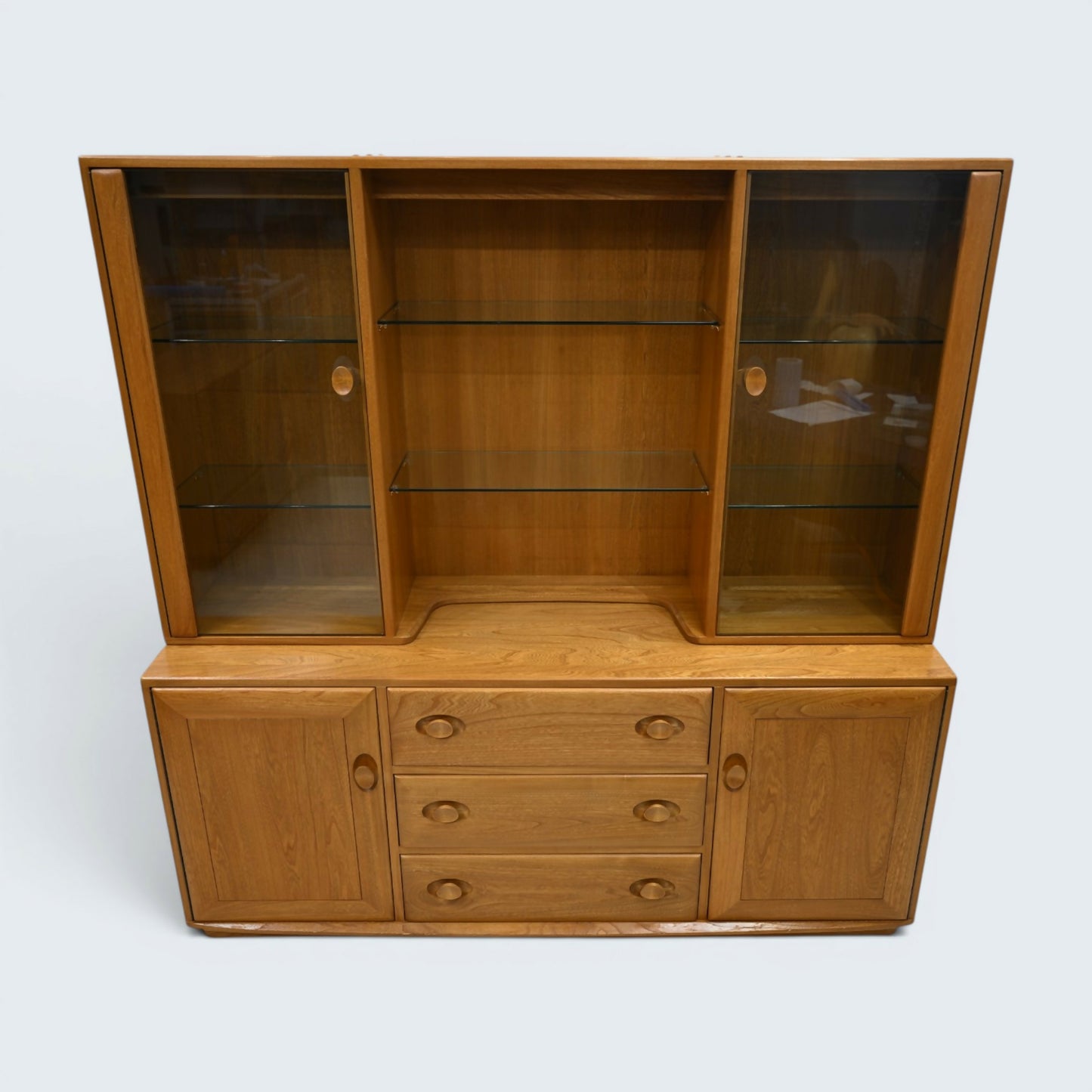 Ercol Windsor Sideboard Display Cabinet Top Light Finish VGC FREE UK Delivery*