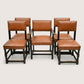 5 Skull/Ercol Dining Chairs Studded Burnt Orange Faux Leather FREE UK Delivery*. SBR10814/0808E