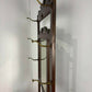 Vintage Oak Hall Coat Stand with Mirror & Storage